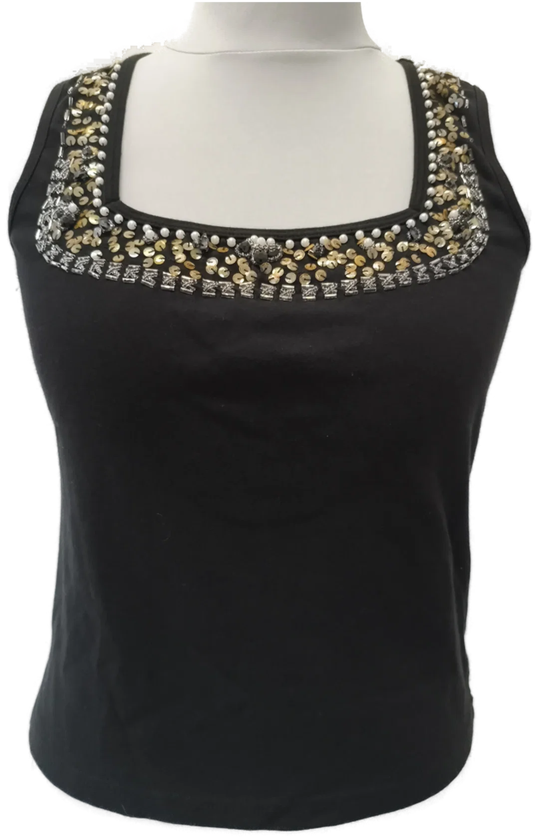 Heine, Perlentop und Jacke, Damen, Gr. 42, Zweiteiler, schwarz – Bild 3