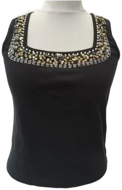 Heine, Perlentop und Jacke, Damen, Gr. 42, Zweiteiler, schwarz - Bild 3