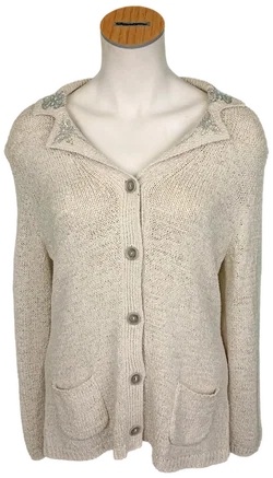 Christian Berg Damenweste beige mit Strassverziehrung Gr. M – Vorschau 1