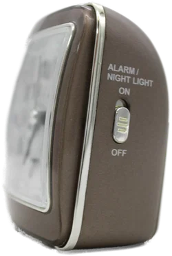 Pollmann Quartz Wecker – braun, mit Alarm & Nachtlicht - Bild 3