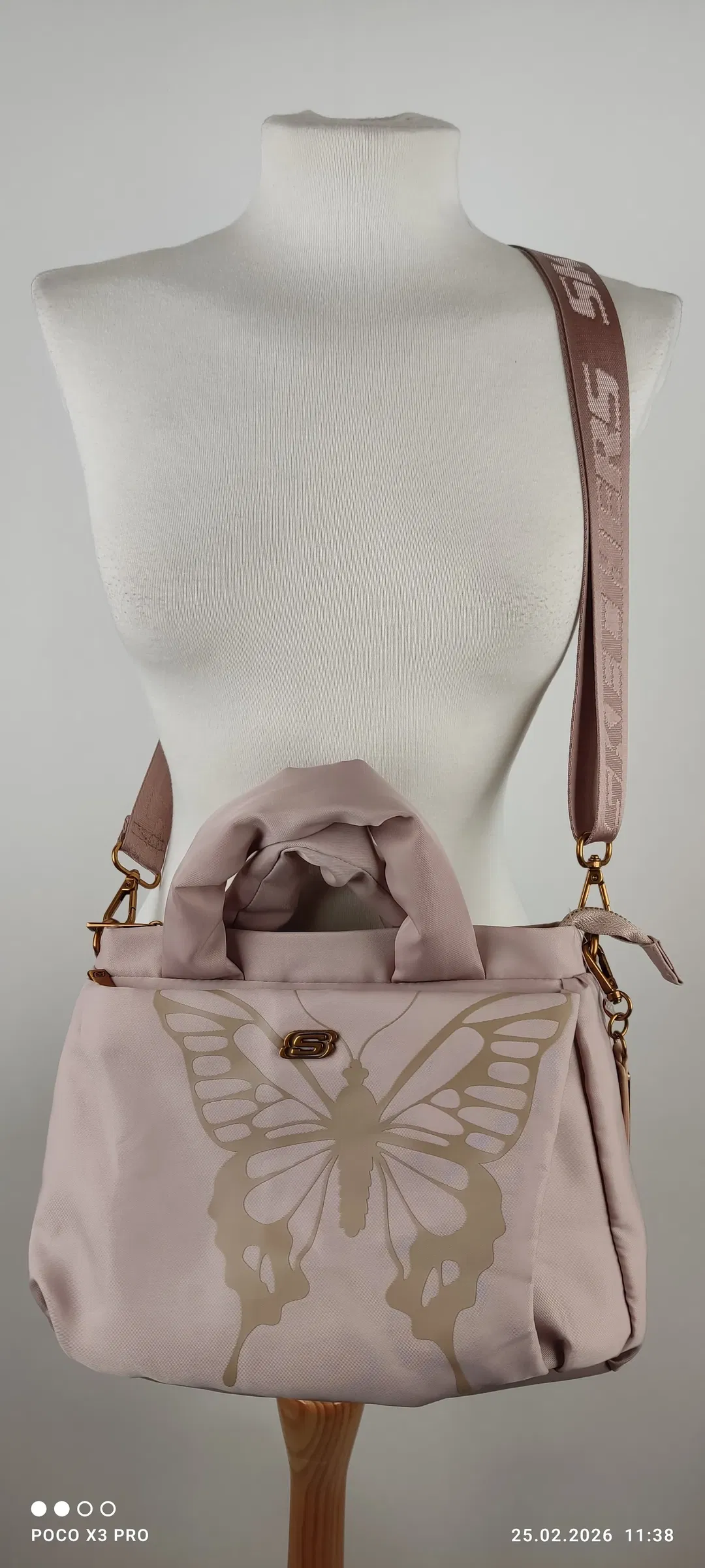 Skechers Handtasche Beige mit Schultergurt - Bild 4