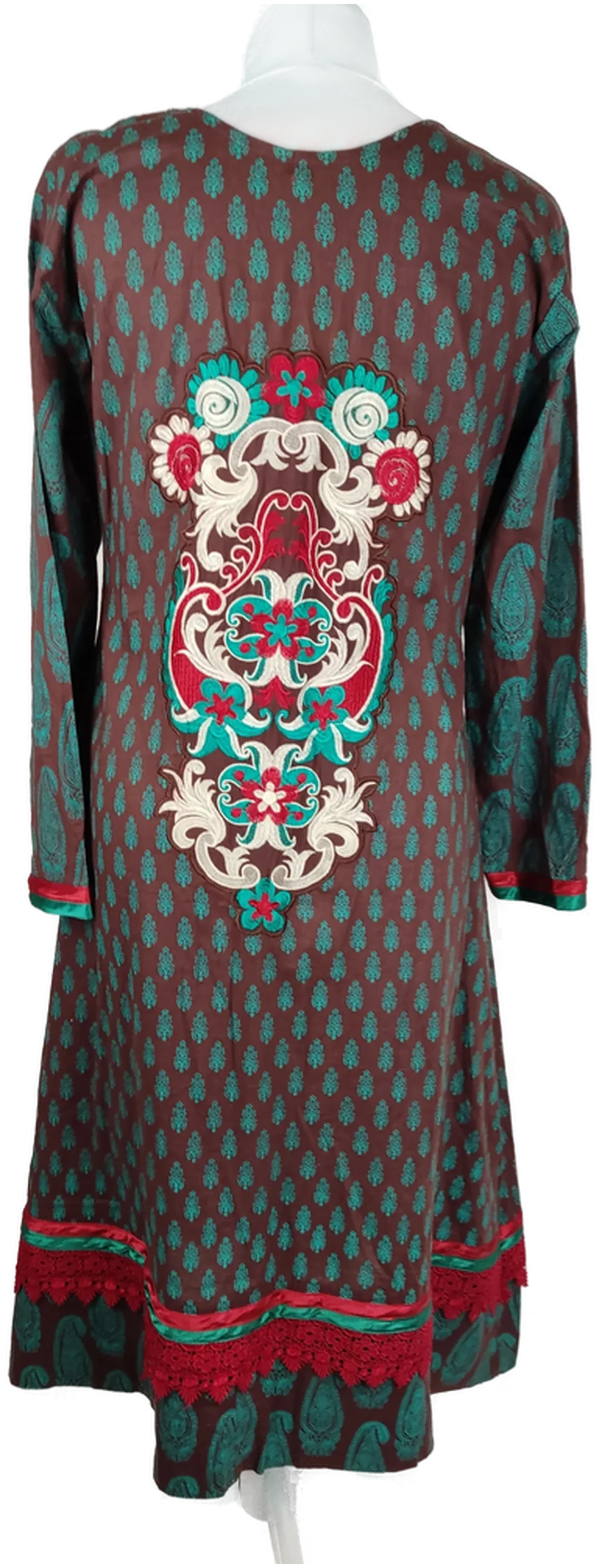 Damen Midikleid Sonstige Baumwolle Gr. M | Einmaliges Unikat – Bild 3