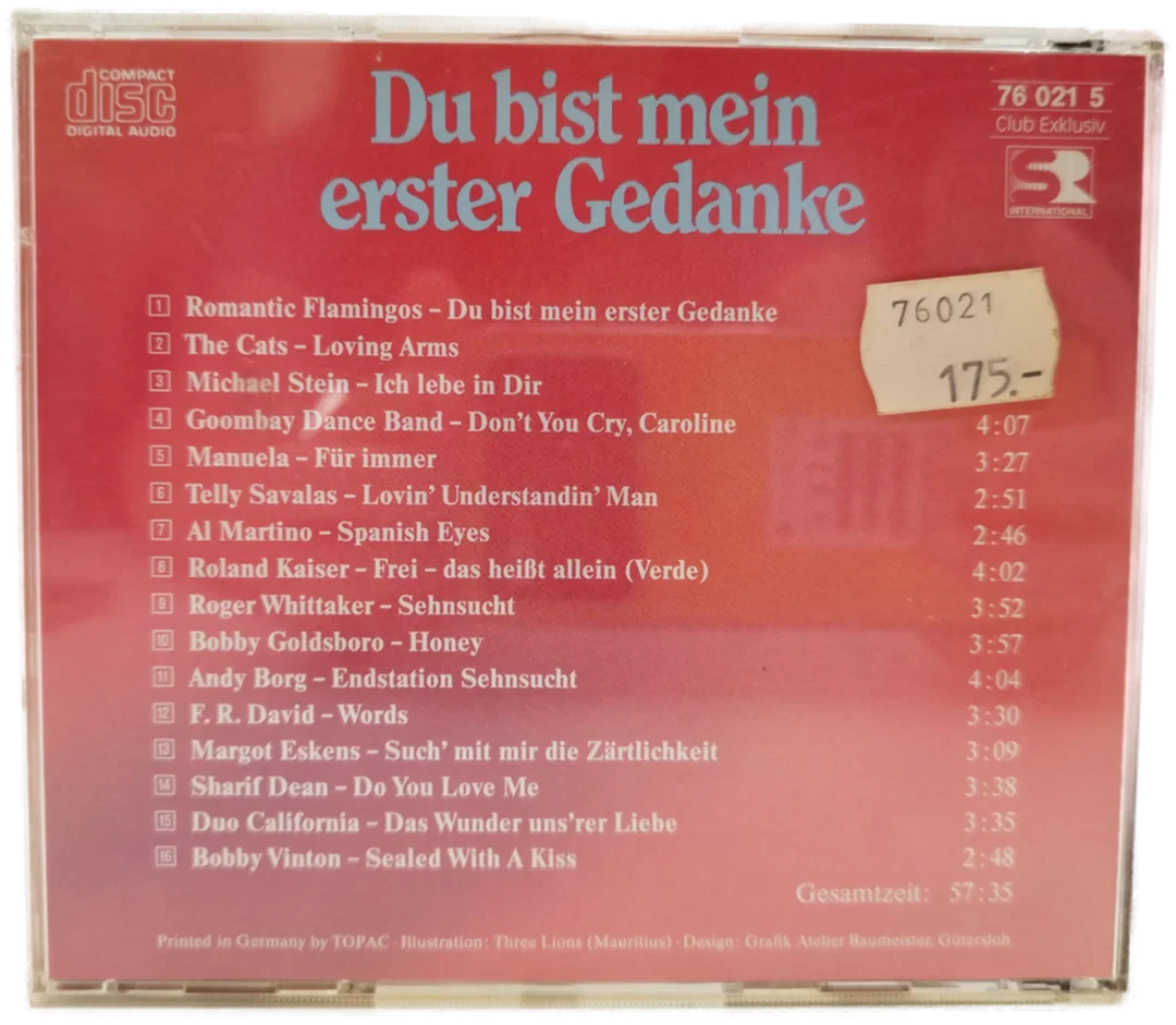 Du bist mein erster Gedanke - Lieder der Leidenschaft CD – Bild 2