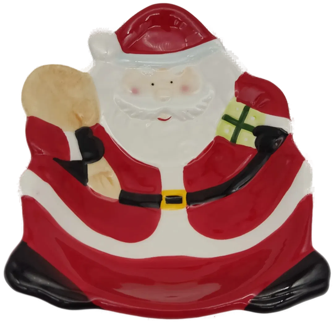 Handbemalte Weihnachtsmann Schale - Bild 1
