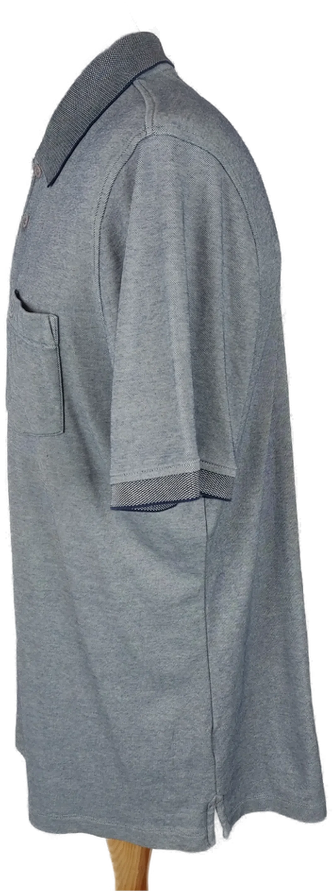 Bugatti Herren Poloshirt Grau Meliert | Zeitloser Regular Fit – Bild 4
