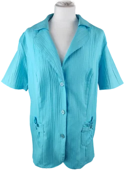 Damenbluse in Türkis aus Polyester, Größe 44 | Elegant & Casual – Vorschau 1