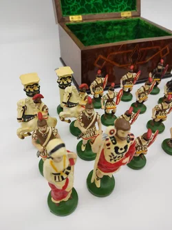 Römisches Vintage Schachset aus Metall - Bild 4