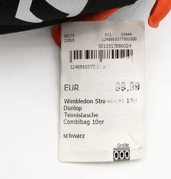 Dunlop 10er Combibag Damen Tennistasche Erdbeermotiv | Neu mit Etikett - Bild 9