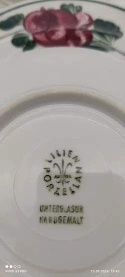 Lilien Porzellan Mokka-Untersetzer 3er | Vintage-Schatz - Bild 7