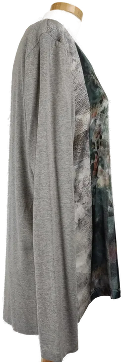 Bonita Damen-Langarmshirt grau mit Print - L/40 - Bild 3
