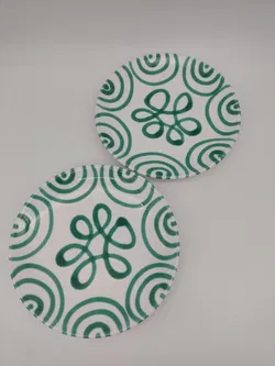 Gmundner Keramik - Desserteller grün geflammt, 2 Stück - Bild 4