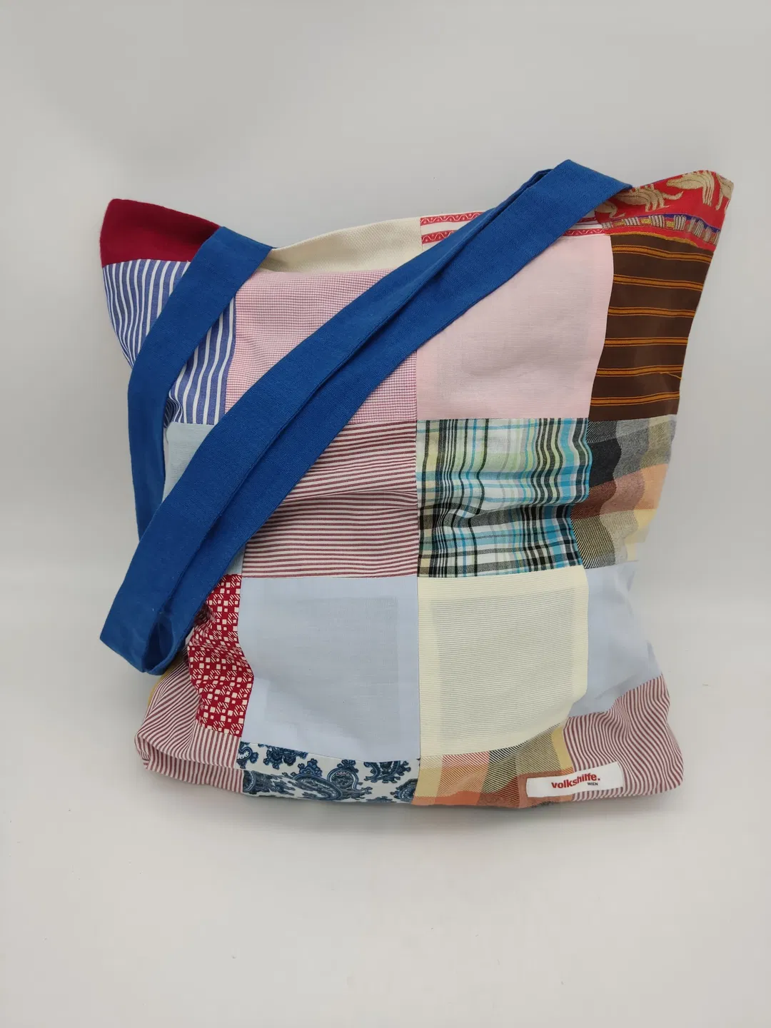 Tragtasche Stoff mehrfarbig + Henkel - Bild 1