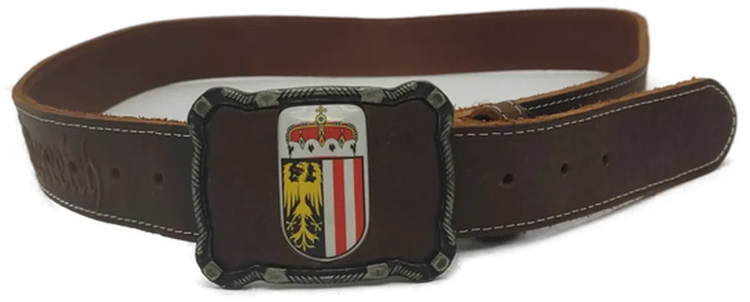 Leder-Gürtel Oberösterreich Wappen - Bild 1