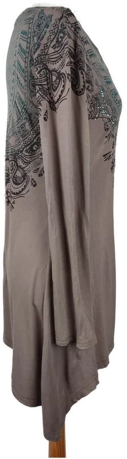 Damen Longshirt edc By Esprit Bedruckt Gr. 40 | Strass Schatz - Bild 3