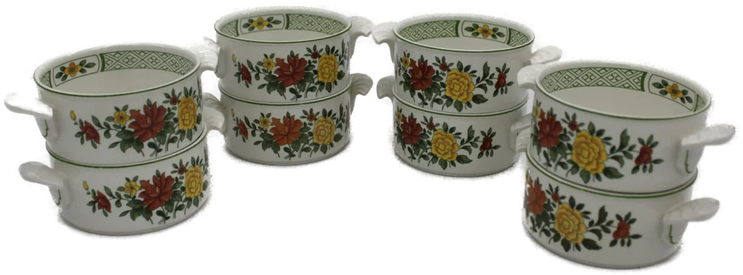 Villeroy & Boc Set Summerday • 10-tlg. bestehend aus 8 Suppentassen - 1 Sauciere - 1 Zuckerdose – Bild 2