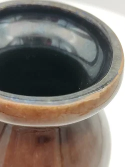 Strehla Keramik Vase Grün-Braun | DDR-Sammlerstück - Bild 6