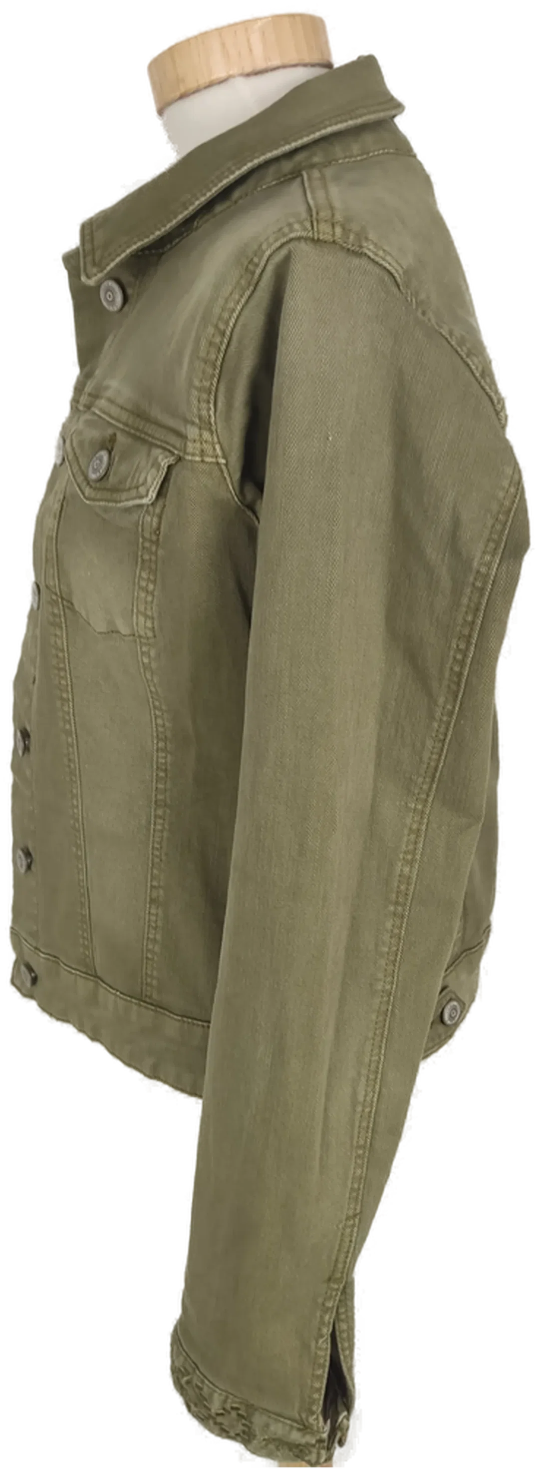 Jacke "s.Oliver", langarm mit Kragen, grün mit Taschen und Stickerei, Größe 36 – Bild 2
