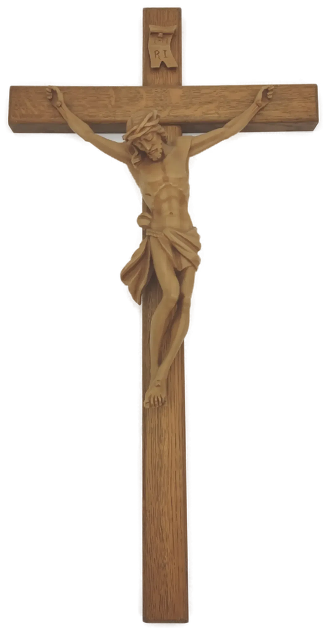 Holzkreuz  Jesus am Kreuz Länge 65 cm - Bild 1