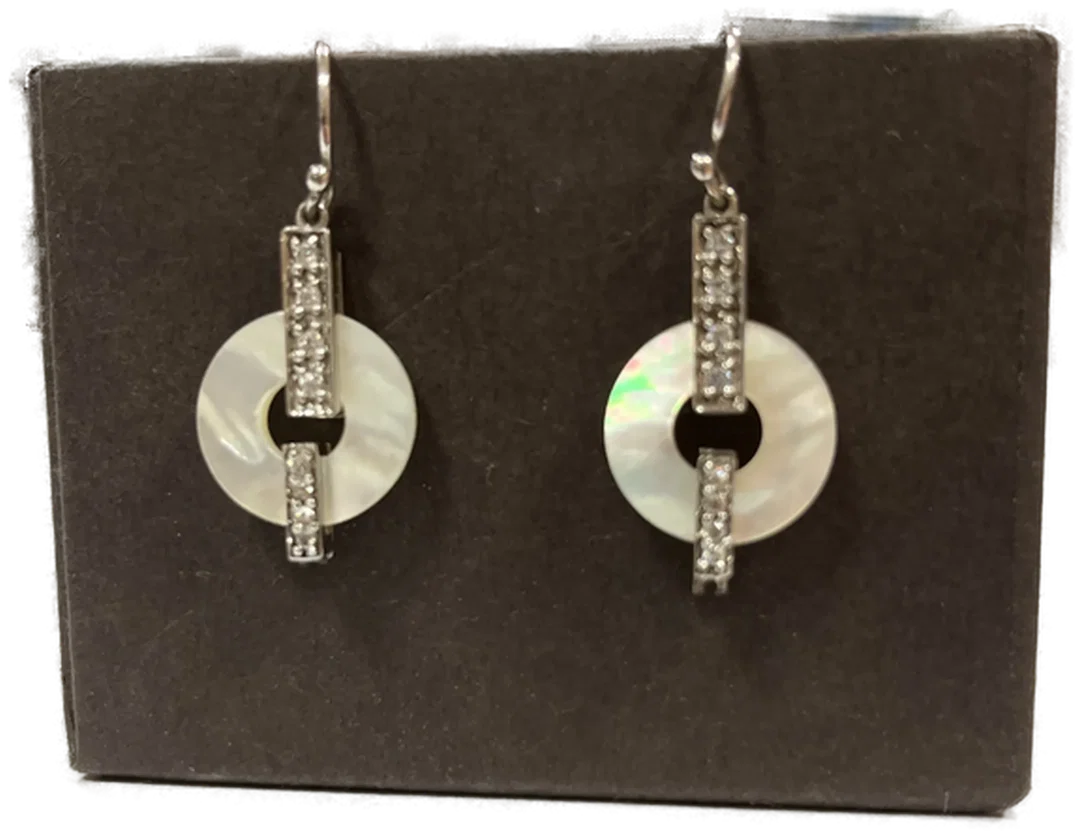 Ohrringe 925er Silber und Perlmutt – Bild 2
