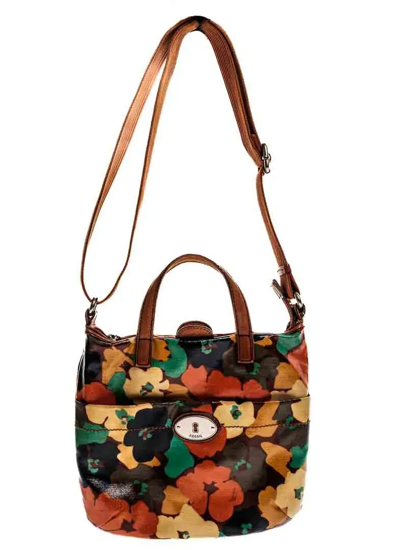 Fossil Tasche mit Blumenmuster und Tragegurt - Bild 4
