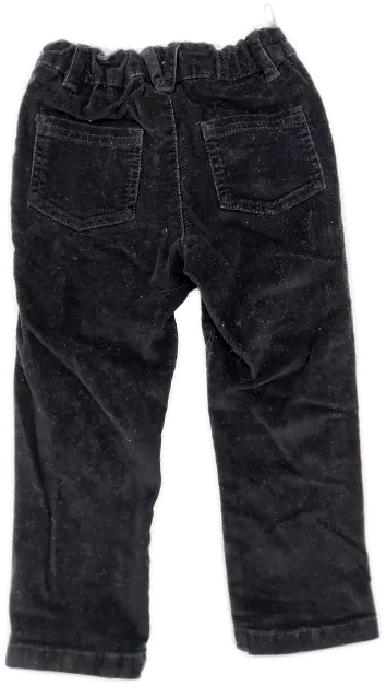 Cordhose "Babyclub", lang mit Gummizugbund, schwarz mit Einschubtaschen, Größe 98 – Bild 2