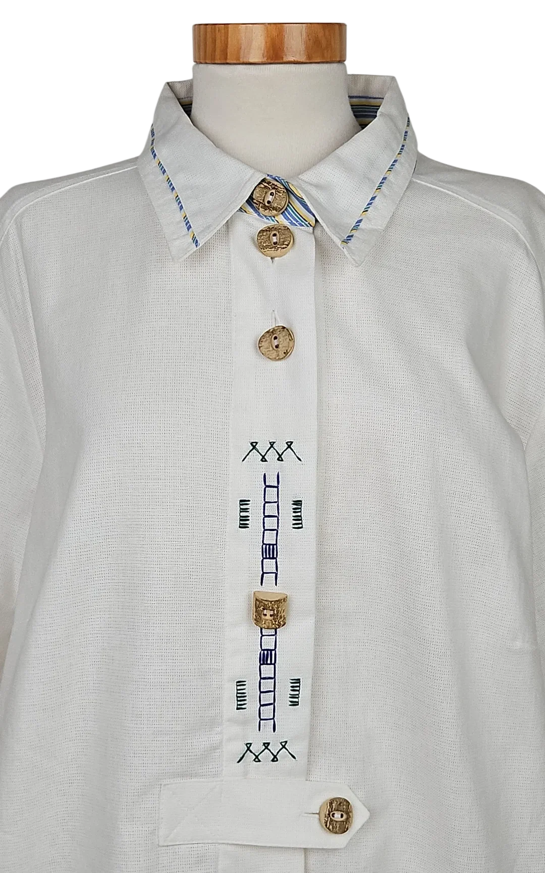 Styrian lady Vintage Damen Trachtenbluse, weiß - Gr. XXXL  – Bild 4