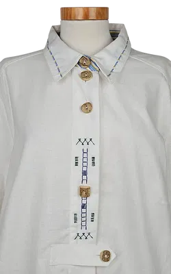 Styrian lady Vintage Damen Trachtenbluse, weiß - Gr. XXXL  - Bild 4