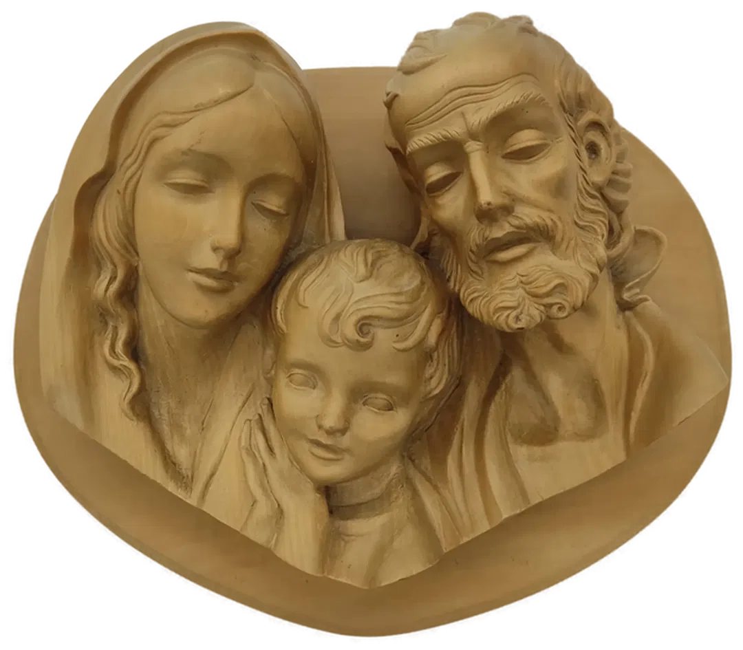 Maria, Josef & Jesus Wandbehang aus Holz / Heiligenfiguren - Bild 4