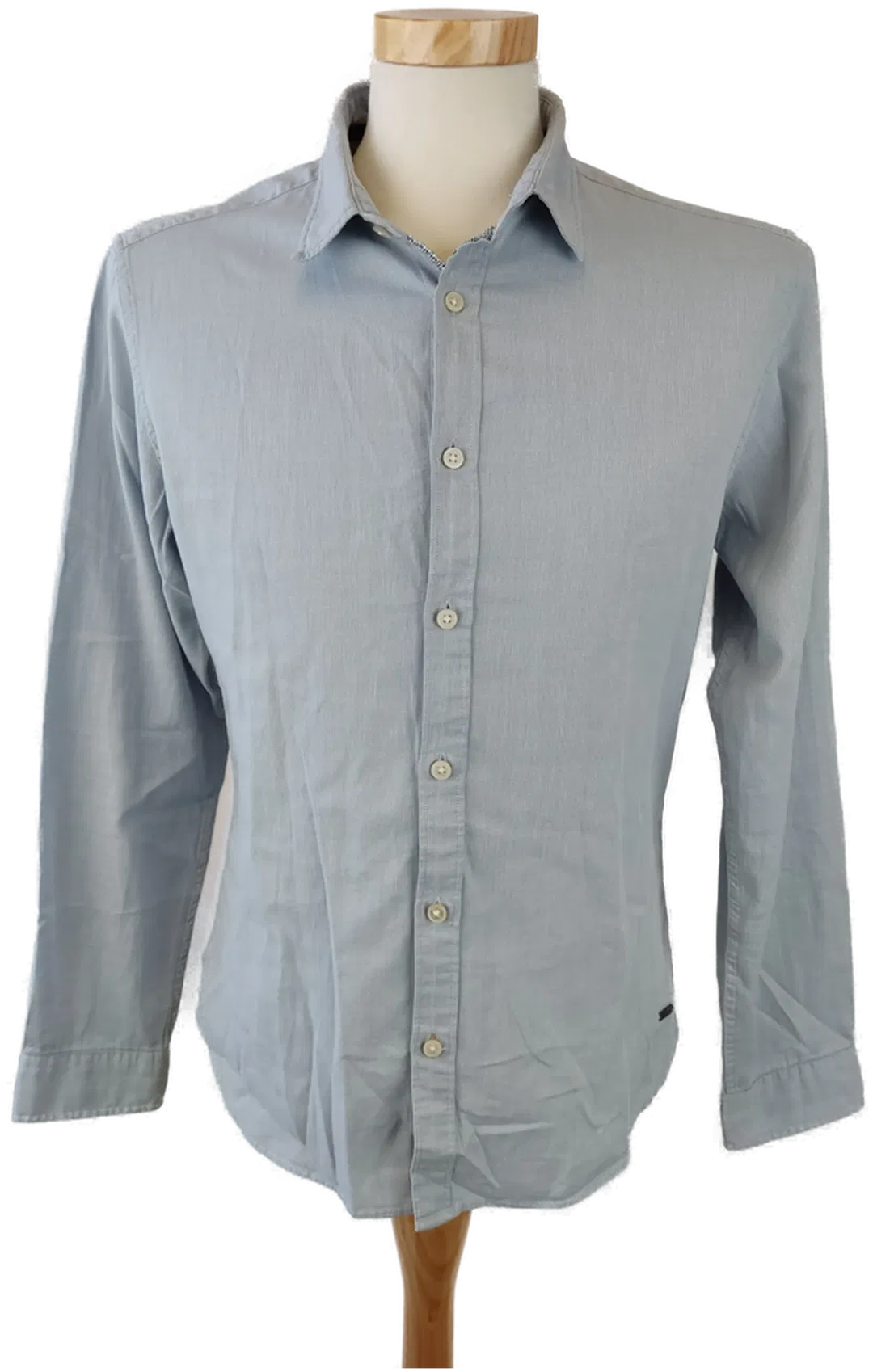 Esprit Herrenhemd, blau - Gr. M / EUR 48 (Slim fit) - Bild 4