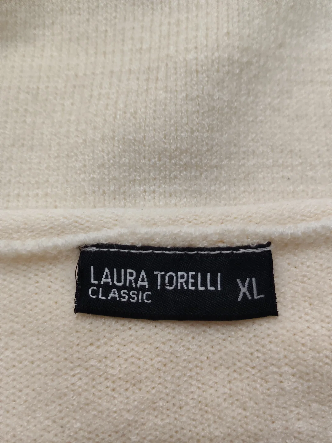 Damenpullover Laura Torelli Creme Größe 44 | Winter-Klassiker – Bild 4