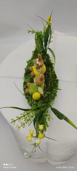 Osterdeko Keramik Hase & Eier | Ohne Baum - Bild 4