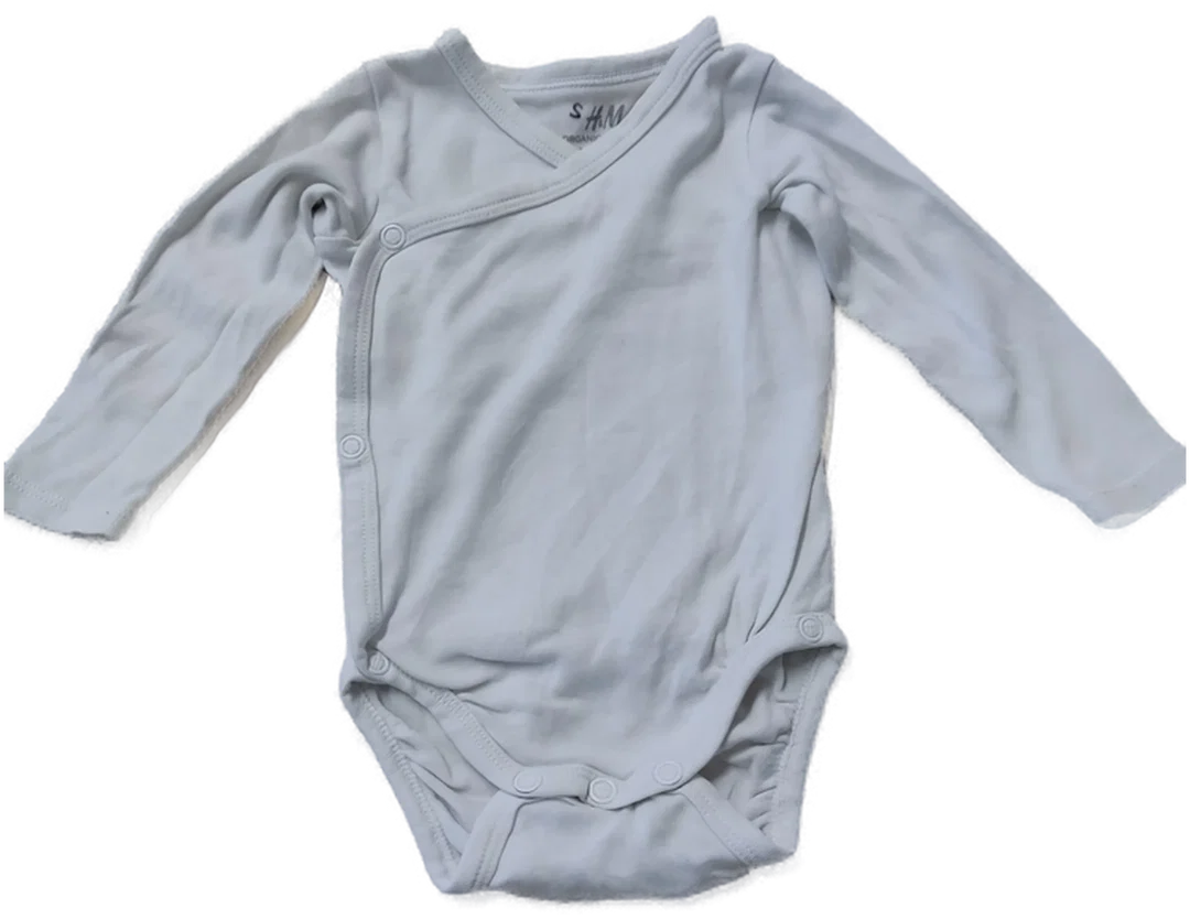 Baby Langarmbody H&M , Weiß ,Größe 62 mit Druckknöpfe - Bild 1