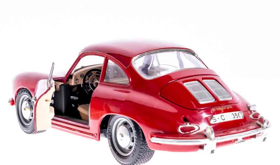 Bburago Modellauto Porsche 356 B rot (1961) 1/18 Druckguss Maßstab – Bild 7