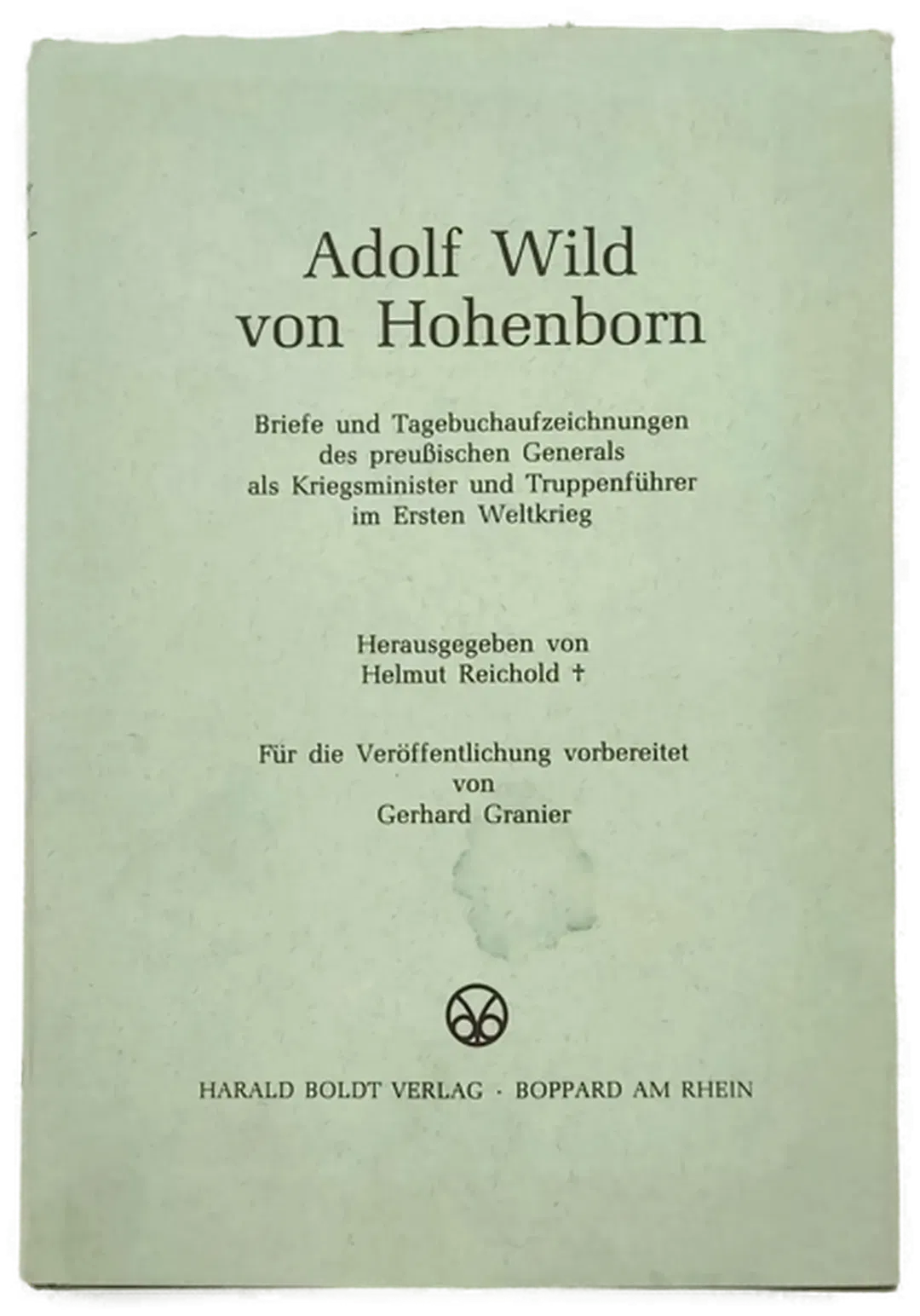 Helmut Reichold Adolf Wild von Hohenborn - Bild 2