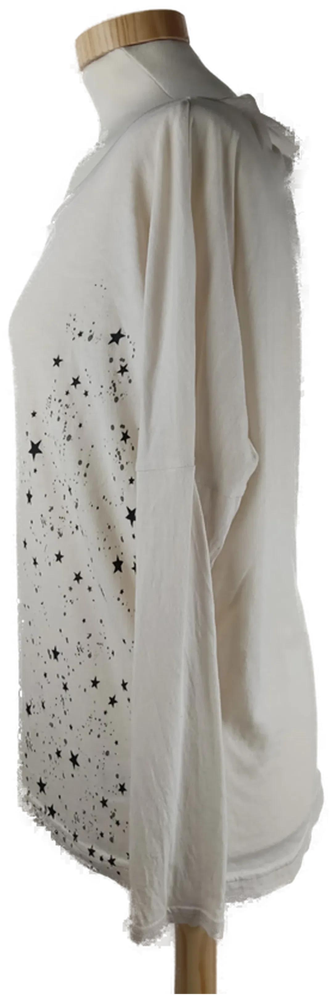 T-Shirt "blue motion", langarm mit Rundhalsausschnitt, beige mit Aufdruck, Größe 36/38 – Bild 2
