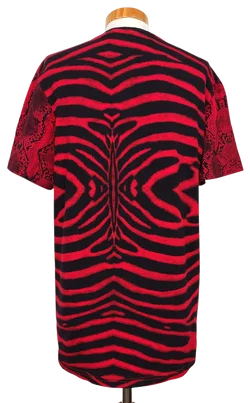 Adidas Damen T-Shirt, rot/schwarz - Gr. S  - Bild 2