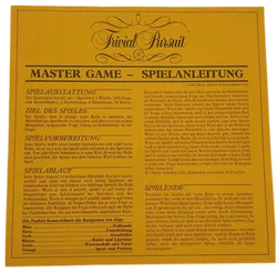 Piantik Trivial Pursuit, Spezial Edition Mastergame, Genus Ausgabe, vollständig mit Spielanleitung - Bild 6