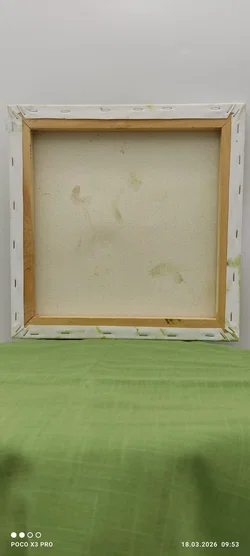 Ölbild Blumen Auf Leinwand 30x30 | Floraler Zeitreisender - Bild 2