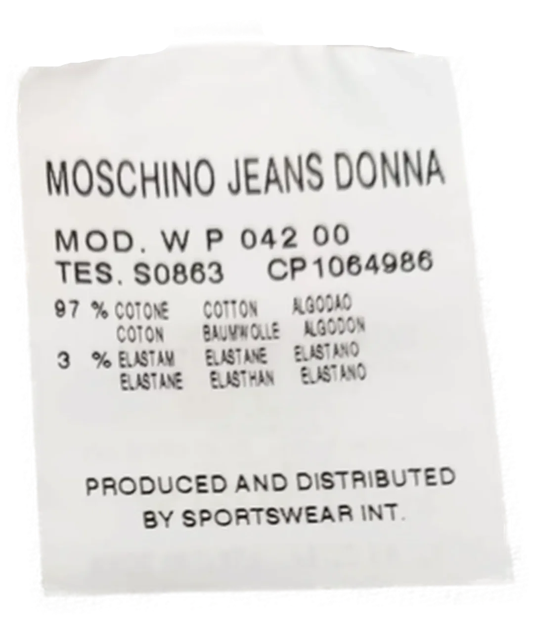 Moschino Damen Hose schwarz/weiß Gr. D 42 – Bild 4
