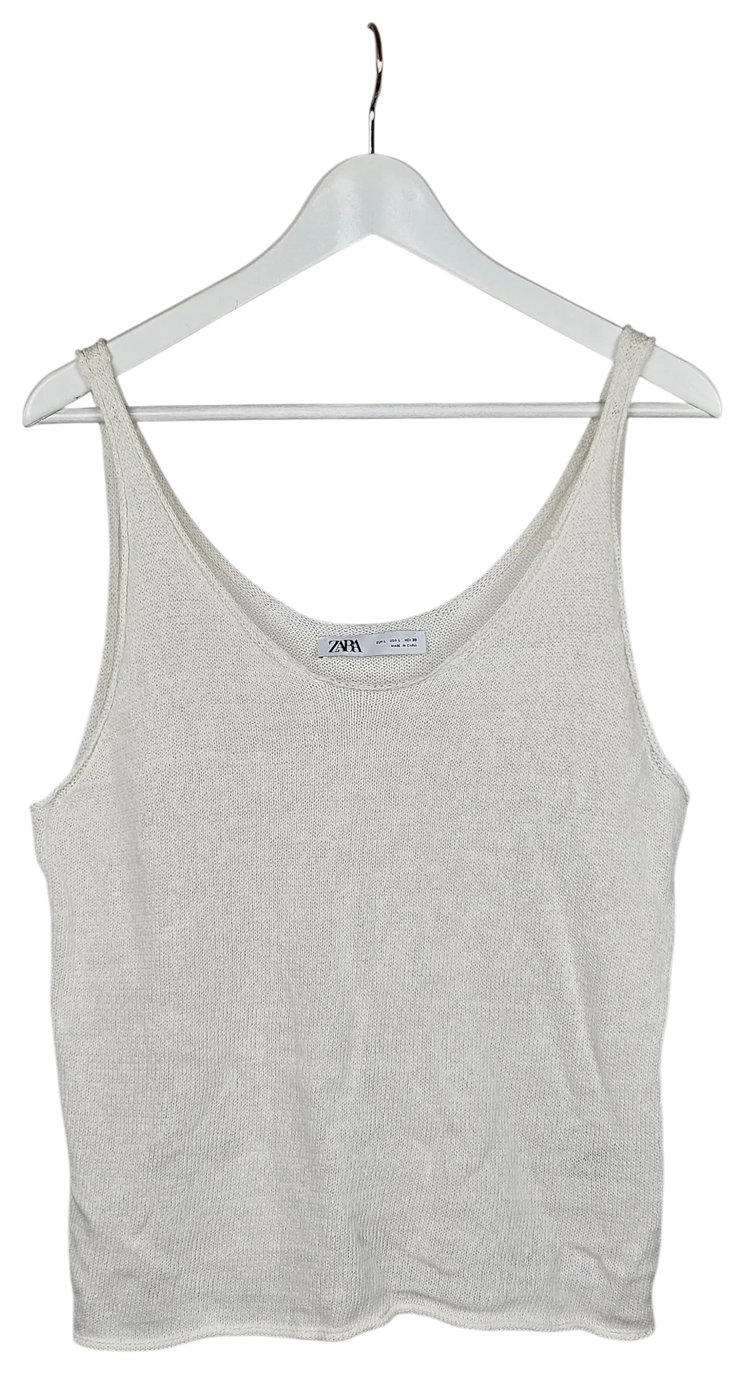 ZARA Damen Sticktop, creme - Gr. L  - Bild 1