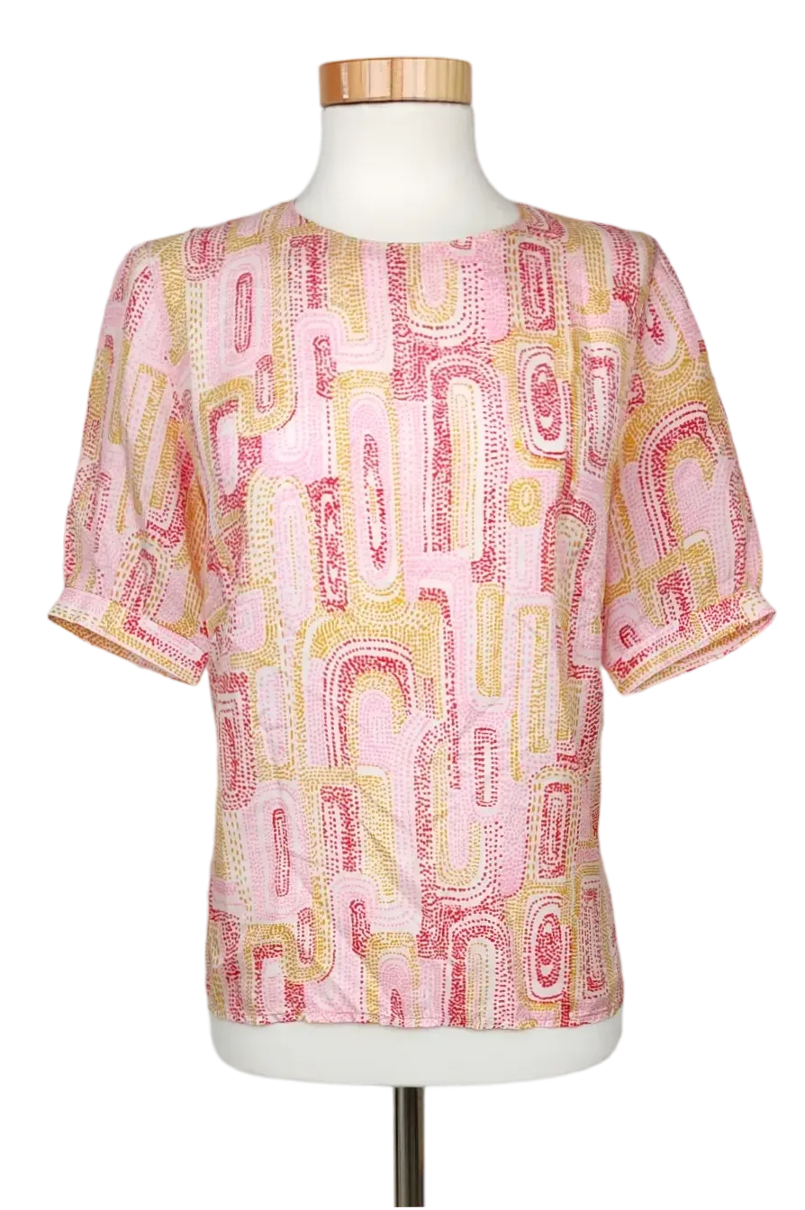 Vintage Damen Bluse, gelb/rot - Gr. S  - Bild 1