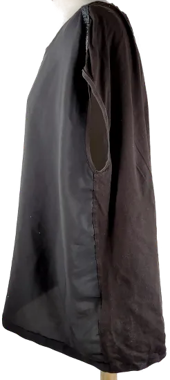 T-Shirt 'Yessica', ärmelos mit Rundhalsausschnitt, schwarz mit Silberpünktchen, Größe XL - Bild 2