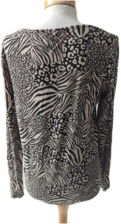 Gina Benotti Damen Langarmshirt Animalprint - Gr. S (36/38) - Bild 3