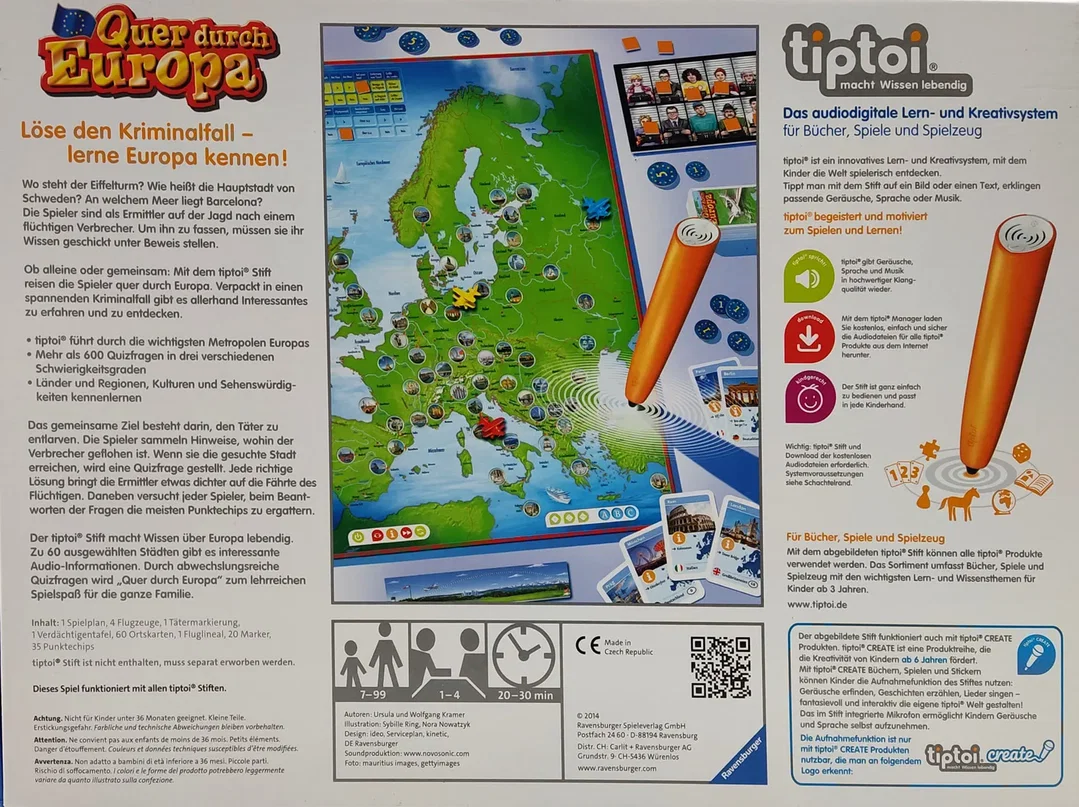 tiptoi® Quer durch Europa - Lernspiel - Ravensburger – Bild 2