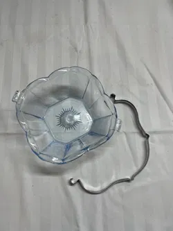 16 cm Glasschale mit abnehmbarem Henkel, bläuliche Eleganz - Bild 2