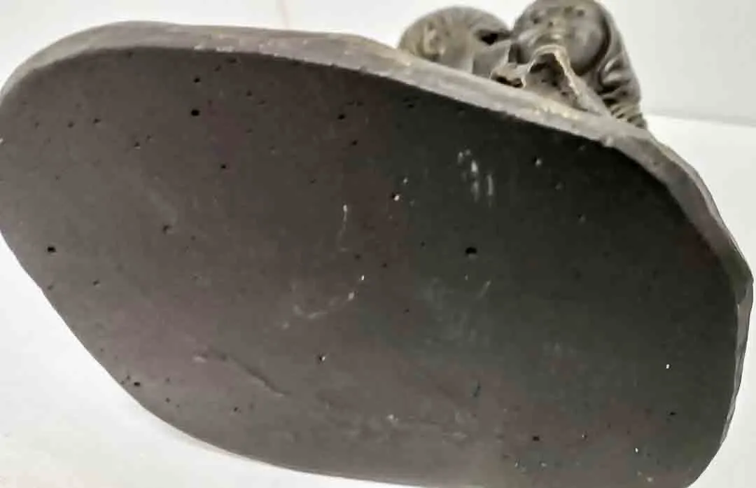 Vintage Skulptur "Flüsterndes Pärchen" ca. 21 cm Bronze-Optik 1,9 kg – Bild 2