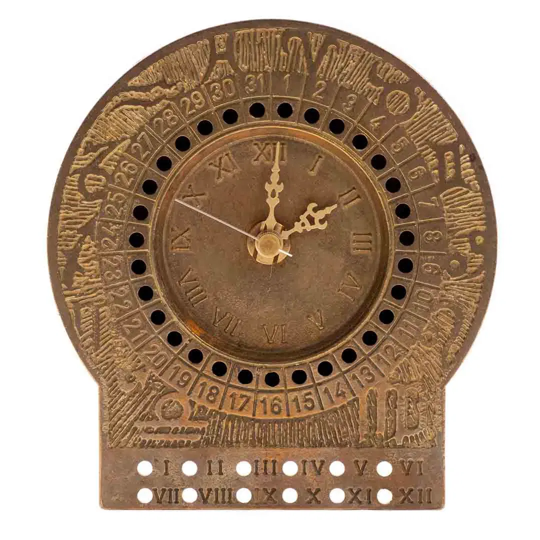 Berendsohn Massive Vintage Messing Tischuhr , Sternzeichen Astrologie - Bild 1