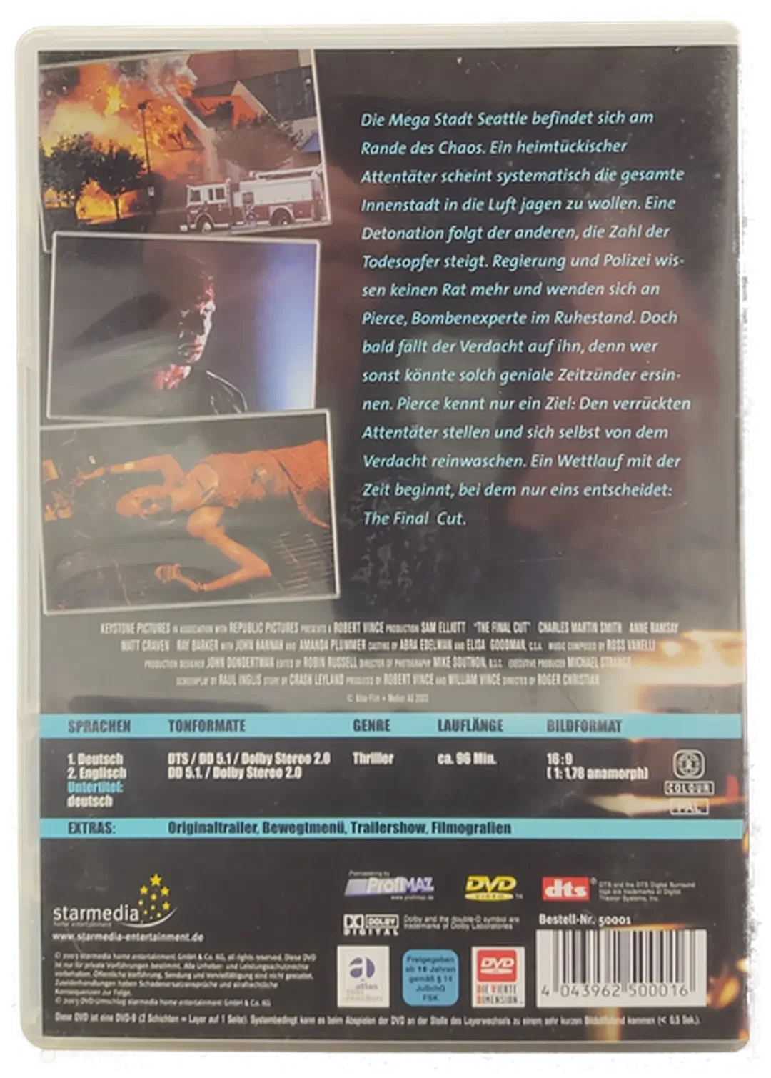 DVD "The Final Cut - Tödliches Risiko" mit Sam Elliott und Anne Ramsay – Bild 2