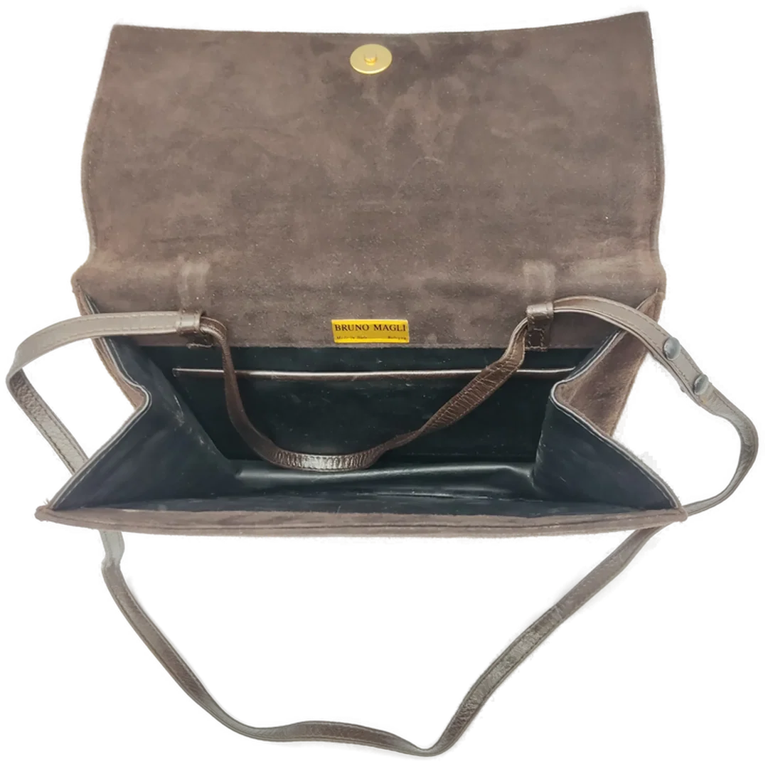 Bruno Magli Damen Handtasche braun, Made in Italy – Bild 4