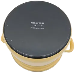 Riess Emaille Topf beige 22 cm 4.5 L - Bild 3